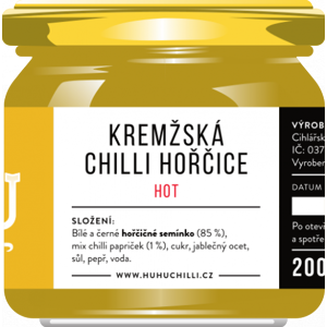 HuhuChilli Kremžska hořčice Hot 200 ml